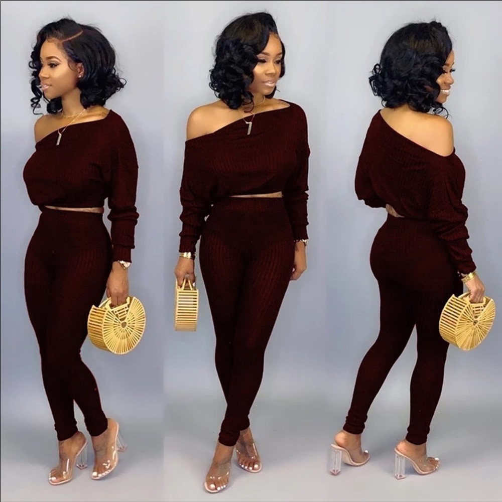Beautiful 2 piece evening wear  (Burgundy )